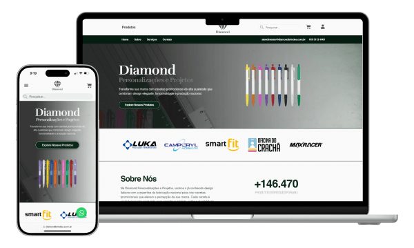 Porftolio ecommerce diamond merchadising