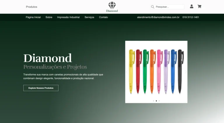 Product catalog with filters by price, category and color, and highlights for free shipping and card payment